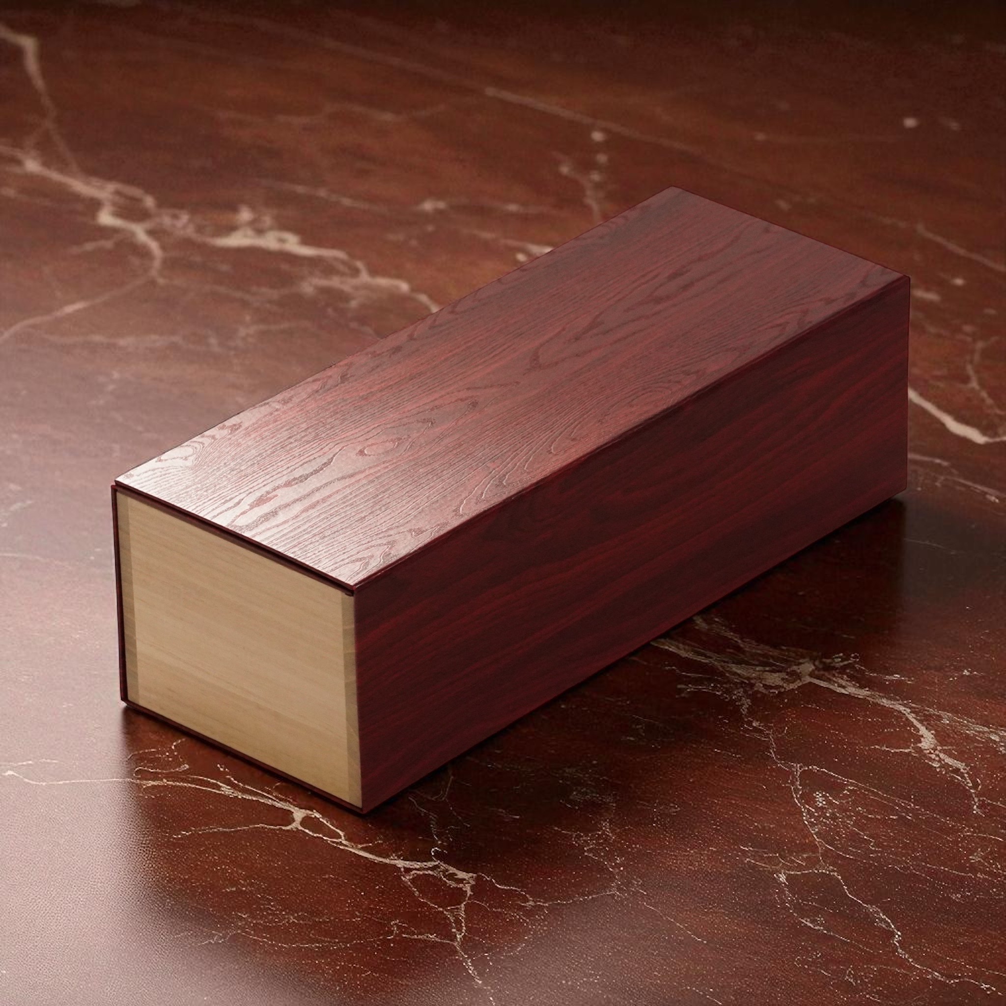 佐賀ダンボール商会 BOXTAILOR｜白スリーブとブラウン内箱の引き出し式高級貼り箱｜洋菓子・チョコレート・日本酒小瓶向けギフトパッケージ