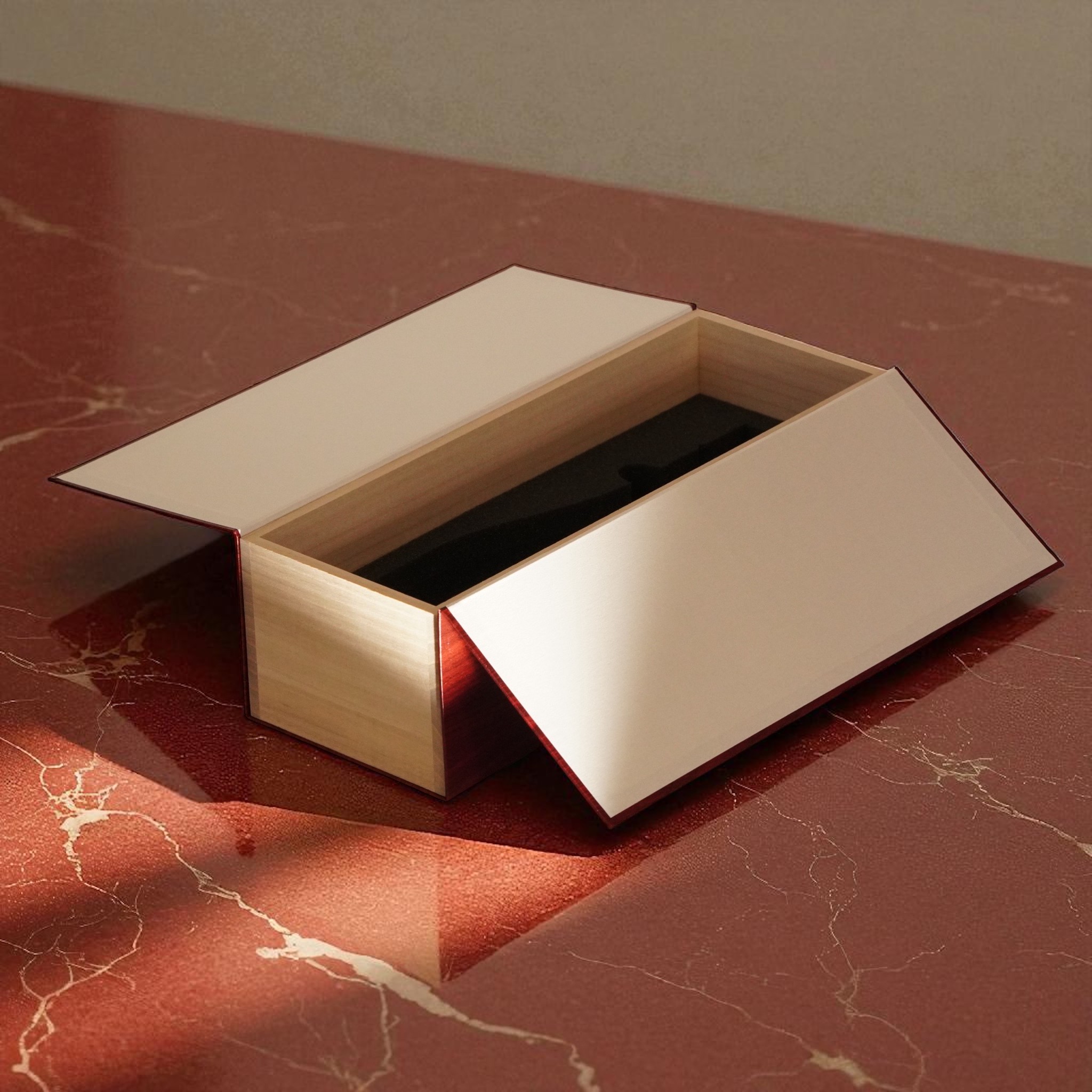 佐賀ダンボール商会 BOXTAILOR｜白い観音開き高級貼り箱｜日本酒・洋菓子・ブライダルギフト向けオーダーメイドパッケージ