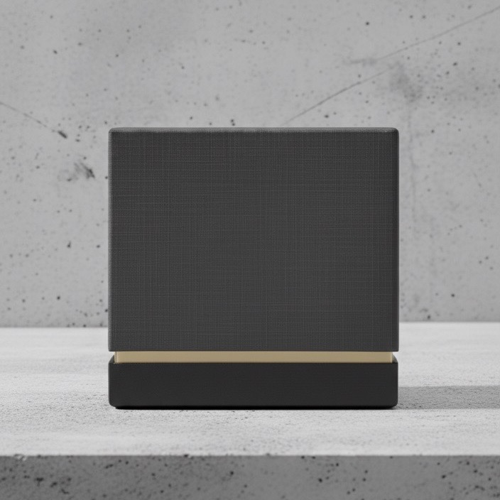 佐賀ダンボール商会 BOXTAILOR｜黒とゴールドラインのインロー式高級貼り箱｜日本酒・ウイスキー・ジュエリー向けギフトパッケージ